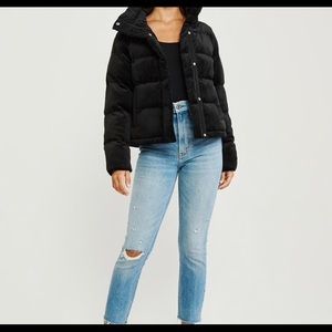 Mini Velvet puffer jacket